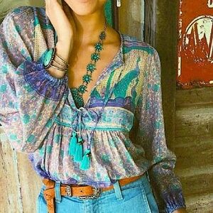 Spell and the Gypsy COTTON lurex Xanadu Top